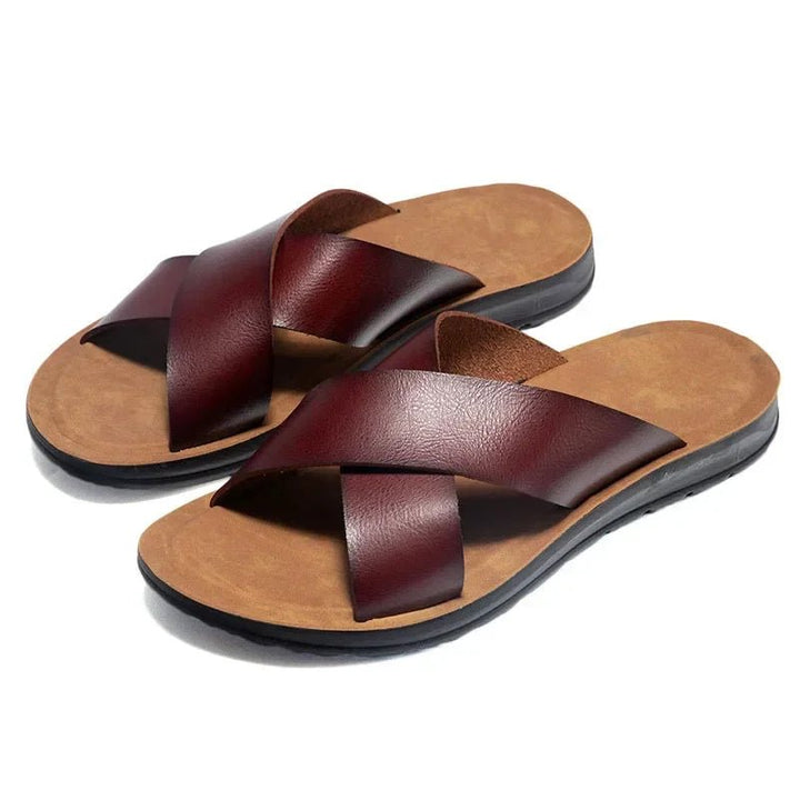 Men's Large Size Summer Slippers – Non - Slip Casual Beach Sandals & Comfortable Flat Shoes by Luxe Ahmar – Available at LUXE AHMAR