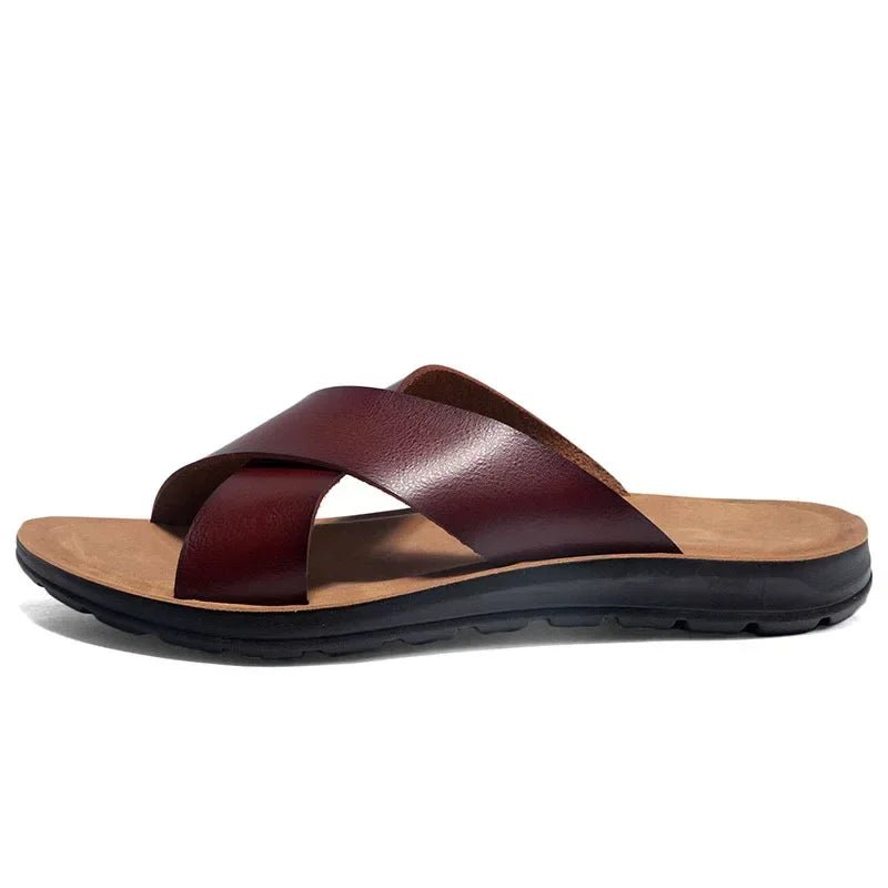 Men's Large Size Summer Slippers – Non - Slip Casual Beach Sandals & Comfortable Flat Shoes by Luxe Ahmar – Available at LUXE AHMAR