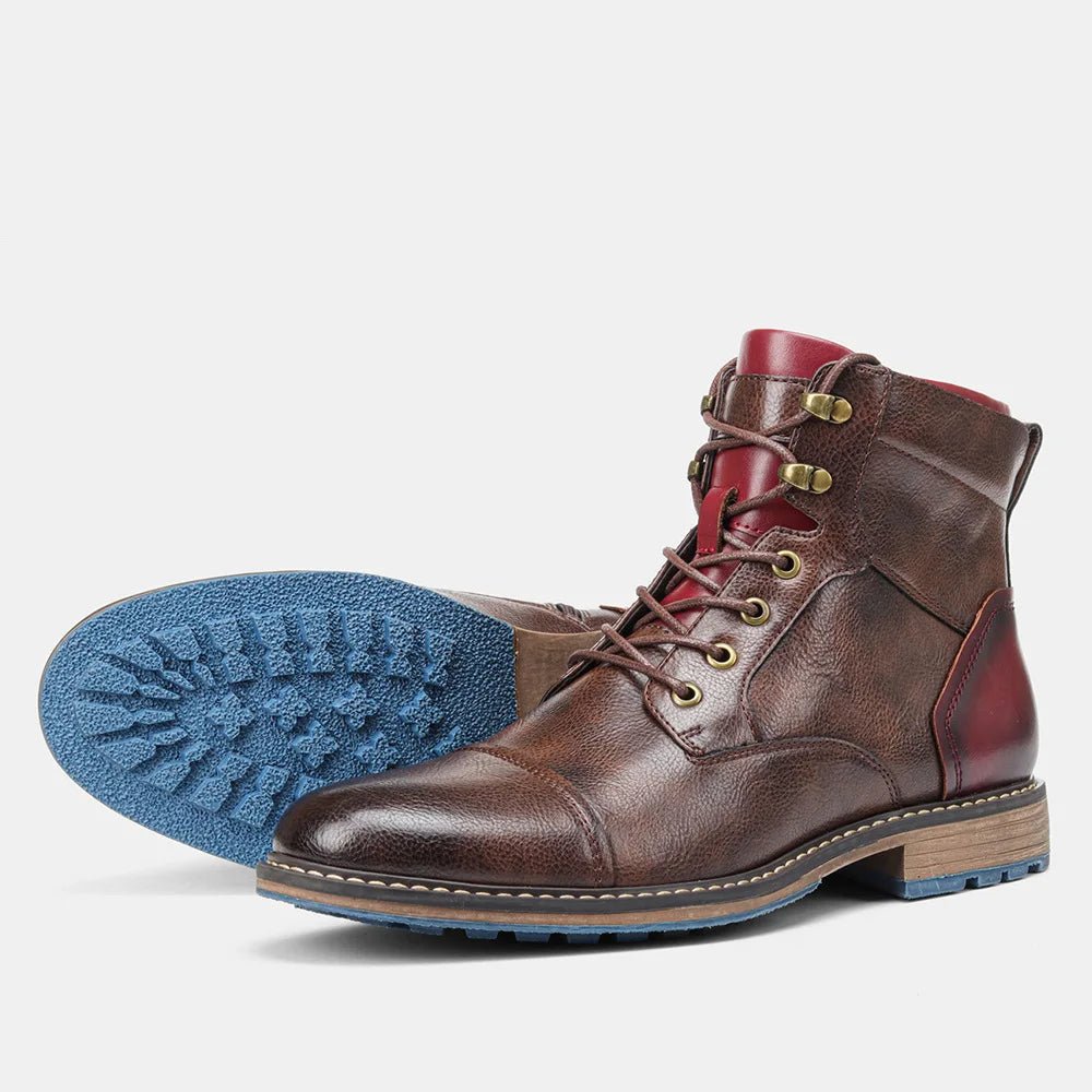 Men's Leather Ankle Boots – Size 7 - 13, Durable High - Top Fashion Boots, Brand AL605 by Luxe Ahmar – Available at LUXE AHMAR