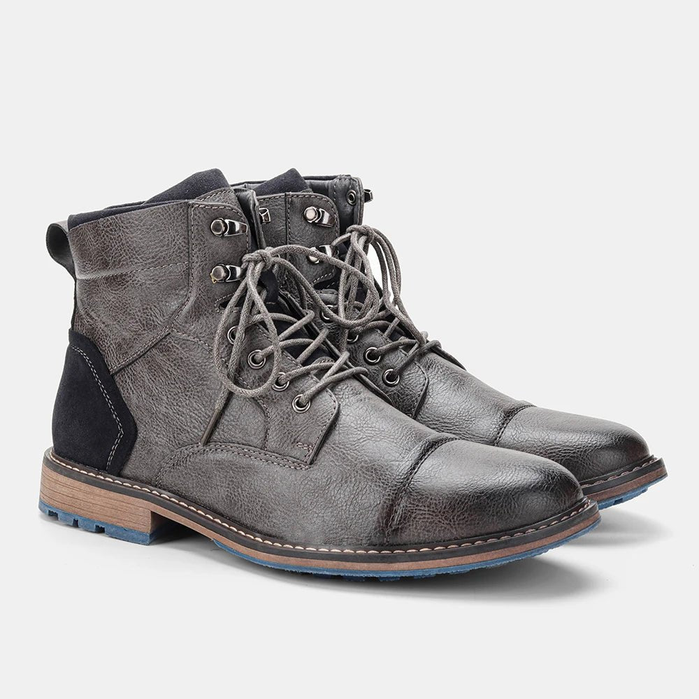 Men's Leather Ankle Boots – Size 7 - 13, Durable High - Top Fashion Boots, Brand AL605 by Luxe Ahmar – Available at LUXE AHMAR