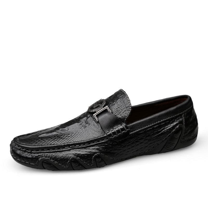 Men's Leather Casual Loafers – Breathable Octopus Peas Shoes with Rubber Sole by LUXE AHMAR – Available at LUXE AHMAR