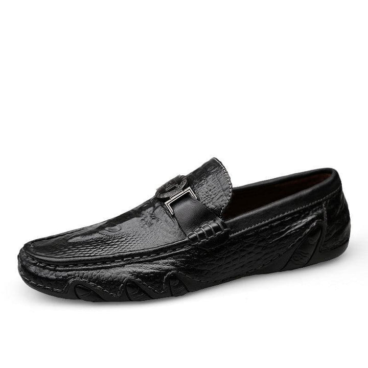 Men's Leather Casual Loafers – Breathable Octopus Peas Shoes with Rubber Sole by LUXE AHMAR – Available at LUXE AHMAR
