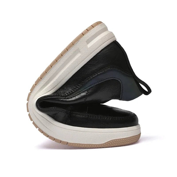 Men's Leather Elevator Shoes – Casual Sneakers with 6cm - 8cm Heightening Insoles for Added Comfort by Luxe Ahmar – Available at LUXE AHMAR