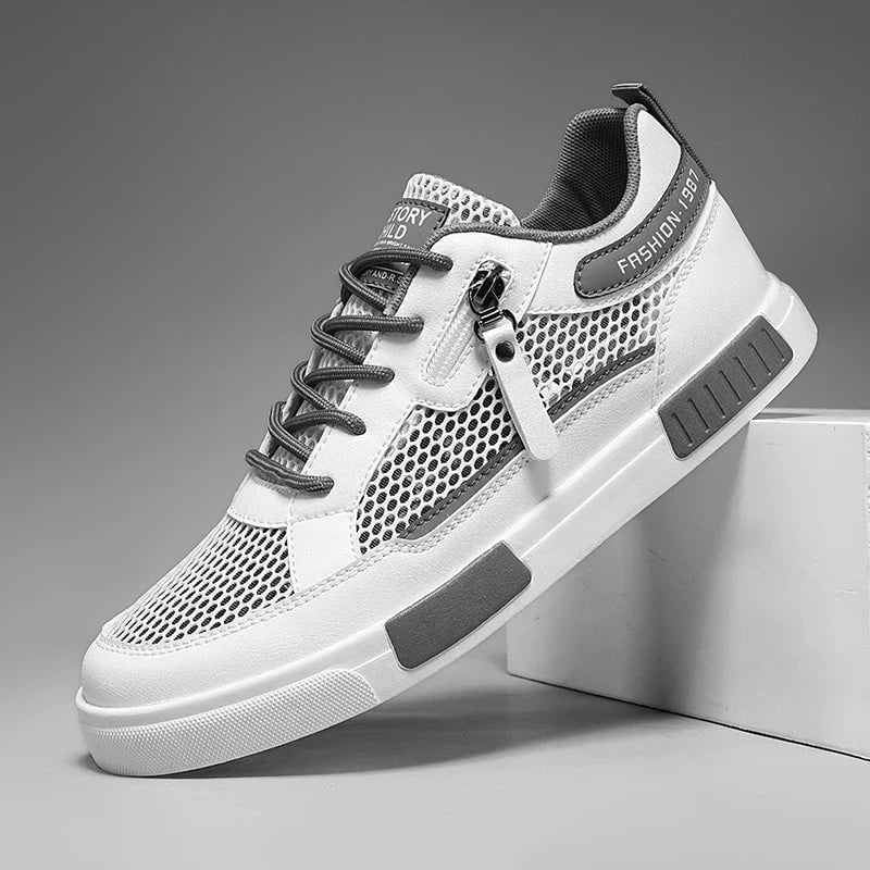 Men's Lightweight Mesh Skateboard Sneakers – Breathable Non - Slip Low - Top Trainers for Summer Sports and Casual Wear by Luxe Ahmar – Available at LUXE AHMAR