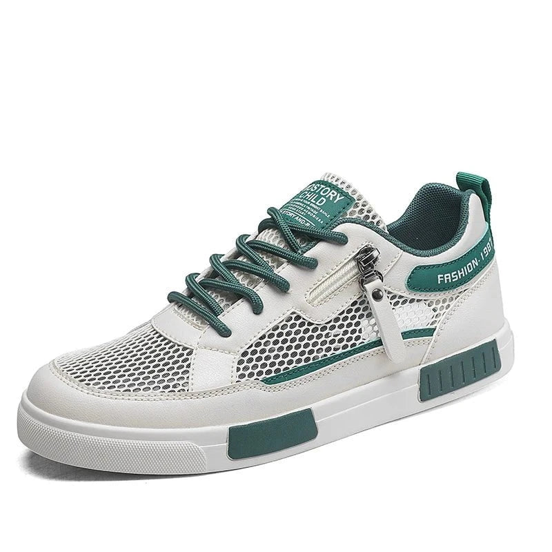 Men's Lightweight Mesh Skateboard Sneakers – Breathable Non - Slip Low - Top Trainers for Summer Sports and Casual Wear by Luxe Ahmar – Available at LUXE AHMAR