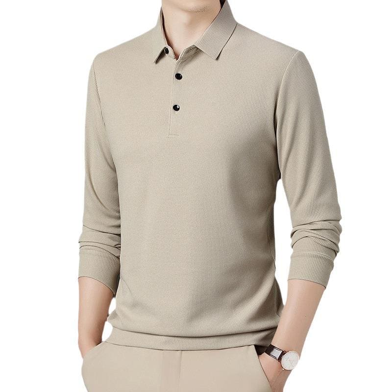 Men's Long Sleeve T-Shirt – Business Casual Pullover in Solid Colors by LUXE AHMAR – Available at LUXE AHMAR