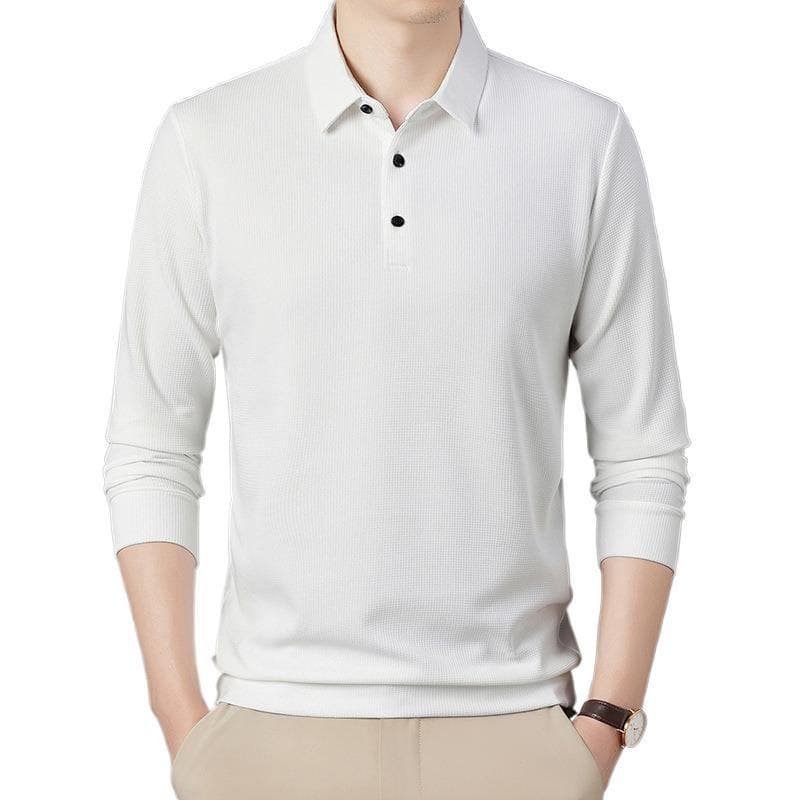 Men's Long Sleeve T-Shirt – Business Casual Pullover in Solid Colors by LUXE AHMAR – Available at LUXE AHMAR