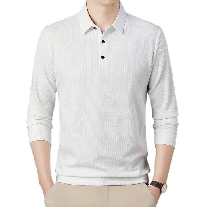 Men's Long Sleeve T-Shirt – Business Casual Pullover in Solid Colors by LUXE AHMAR – Available at LUXE AHMAR