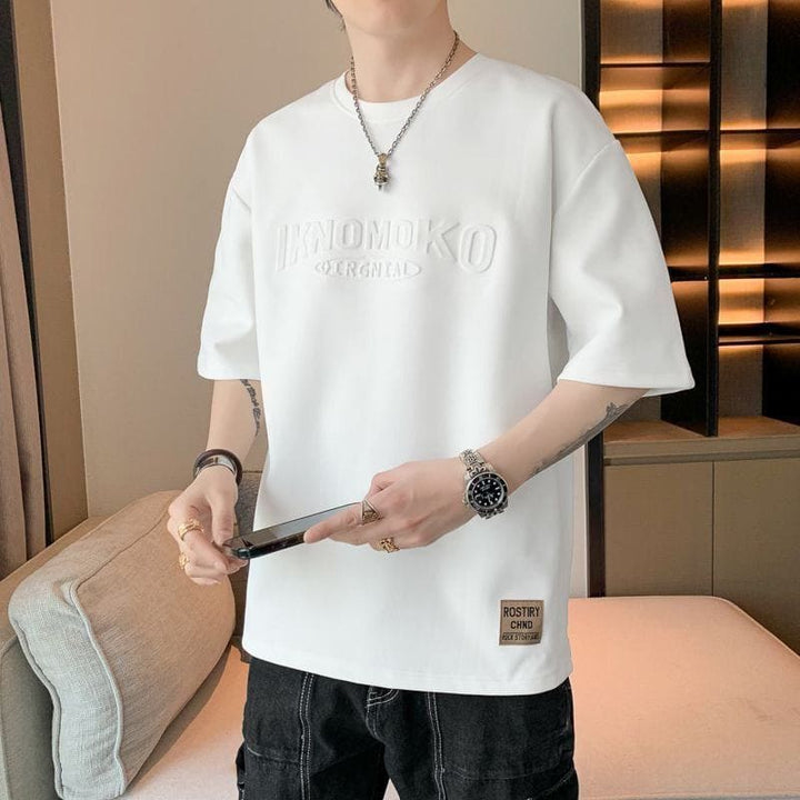 Men's Loose Fit Summer Base Tee – Minimalist Pullover Short Sleeve by LUXE AHMAR – Available at LUXE AHMAR