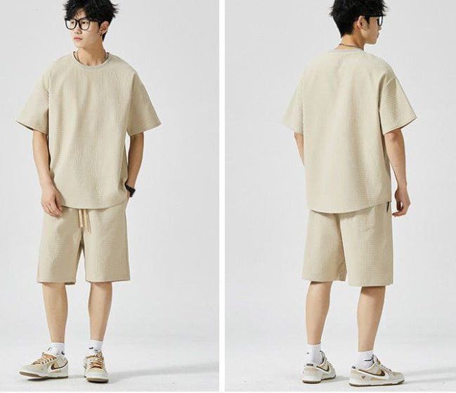 Men's Loose Fit Two - Piece Sports Set – Short Sleeve Shirt & Shorts by LUXE AHMAR – Available at LUXE AHMAR