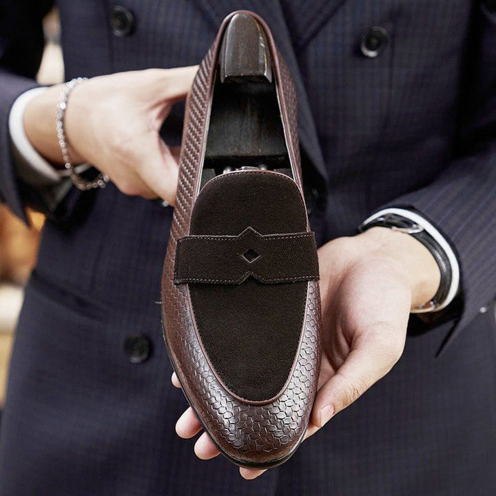 Men’s Low - Top Breathable Business Leather Shoes – Waterproof Cowhide with Leather Stitching, Durable Rubber Sole by LUXE AHMAR – Available at LUXE AHMAR