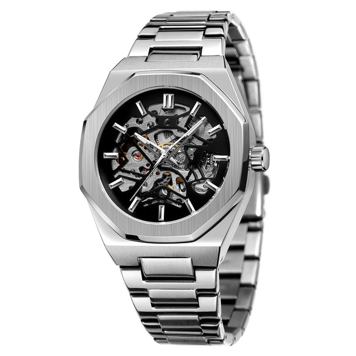 Men's Luxury Hollowed Automatic Mechanical Watch – Casual Business Style by LUXE AHMAR – Available at LUXE AHMAR
