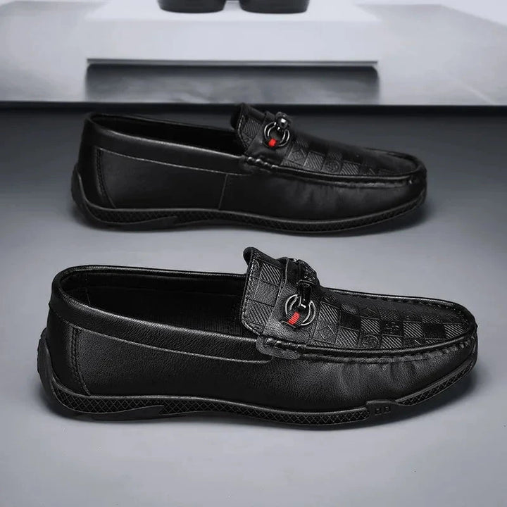 Men's Luxury Split Leather Loafers - Italian - Style Casual Slip - On Driving Shoes - Soft, Comfortable Formal Moccasins by Luxe Ahmar – Available at LUXE AHMAR