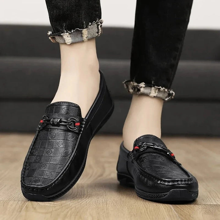 Men's Luxury Split Leather Loafers - Italian - Style Casual Slip - On Driving Shoes - Soft, Comfortable Formal Moccasins by Luxe Ahmar – Available at LUXE AHMAR