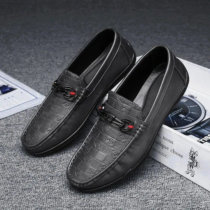 Men's Luxury Split Leather Loafers - Italian - Style Casual Slip - On Driving Shoes - Soft, Comfortable Formal Moccasins by Luxe Ahmar – Available at LUXE AHMAR