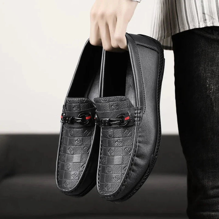Men's Luxury Split Leather Loafers - Italian - Style Casual Slip - On Driving Shoes - Soft, Comfortable Formal Moccasins by Luxe Ahmar – Available at LUXE AHMAR