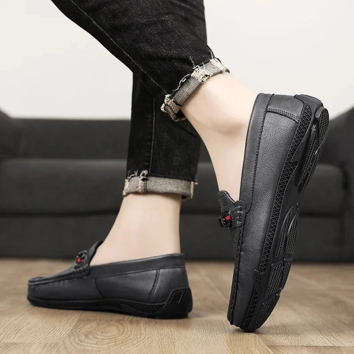 Men's Luxury Split Leather Loafers - Italian - Style Casual Slip - On Driving Shoes - Soft, Comfortable Formal Moccasins by Luxe Ahmar – Available at LUXE AHMAR