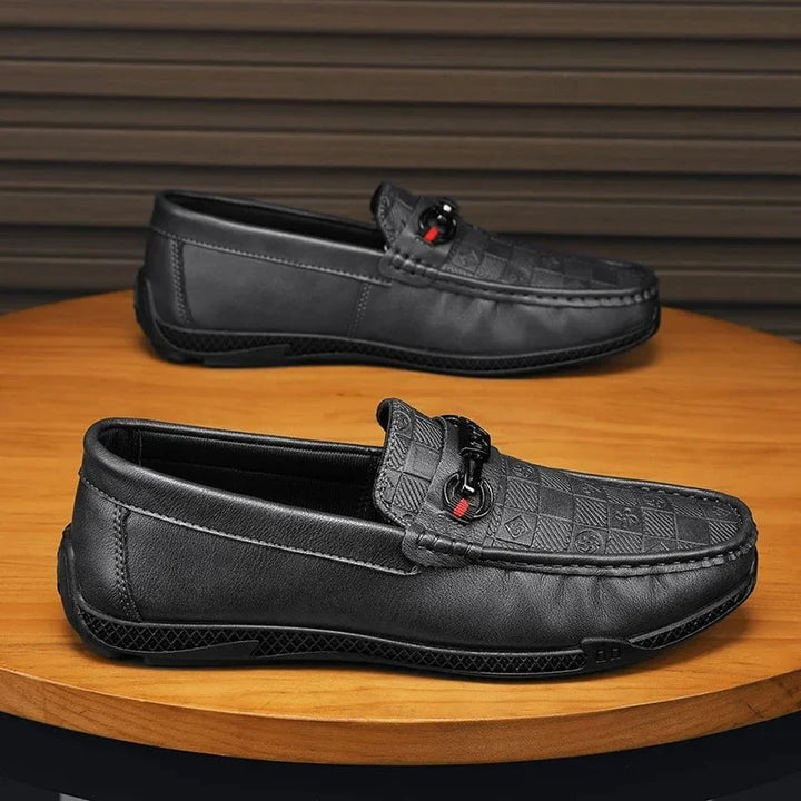 Men's Luxury Split Leather Loafers - Italian - Style Casual Slip - On Driving Shoes - Soft, Comfortable Formal Moccasins by Luxe Ahmar – Available at LUXE AHMAR