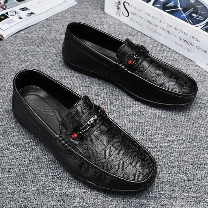 Men's Luxury Split Leather Loafers - Italian - Style Casual Slip - On Driving Shoes - Soft, Comfortable Formal Moccasins by Luxe Ahmar – Available at LUXE AHMAR