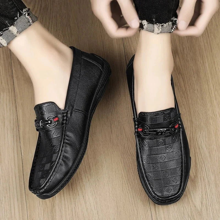 Men's Luxury Split Leather Loafers - Italian - Style Casual Slip - On Driving Shoes - Soft, Comfortable Formal Moccasins by Luxe Ahmar – Available at LUXE AHMAR