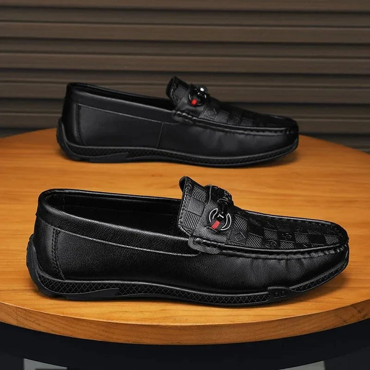 Men's Luxury Split Leather Loafers - Italian - Style Casual Slip - On Driving Shoes - Soft, Comfortable Formal Moccasins by Luxe Ahmar – Available at LUXE AHMAR
