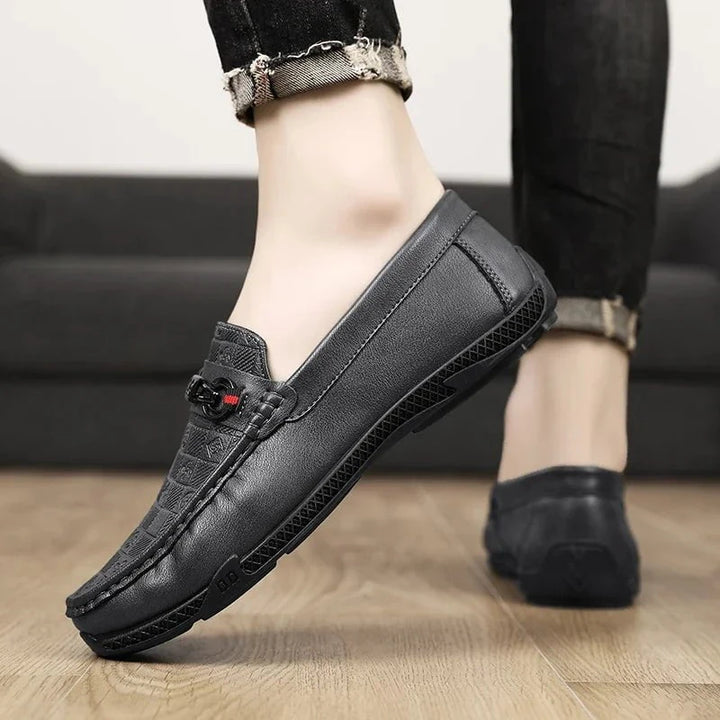 Men's Luxury Split Leather Loafers - Italian - Style Casual Slip - On Driving Shoes - Soft, Comfortable Formal Moccasins by Luxe Ahmar – Available at LUXE AHMAR