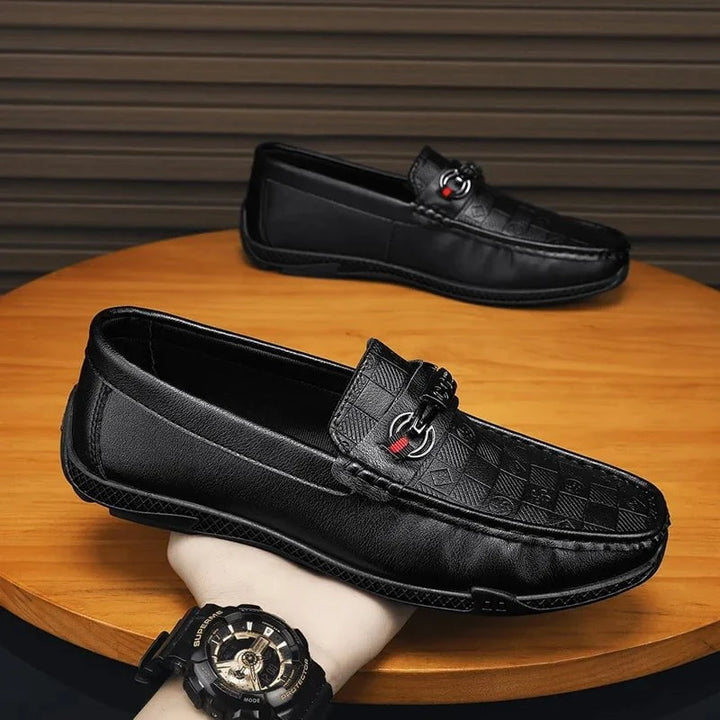 Men's Luxury Split Leather Loafers - Italian - Style Casual Slip - On Driving Shoes - Soft, Comfortable Formal Moccasins by Luxe Ahmar – Available at LUXE AHMAR
