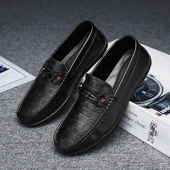 Men's Luxury Split Leather Loafers - Italian - Style Casual Slip - On Driving Shoes - Soft, Comfortable Formal Moccasins by Luxe Ahmar – Available at LUXE AHMAR