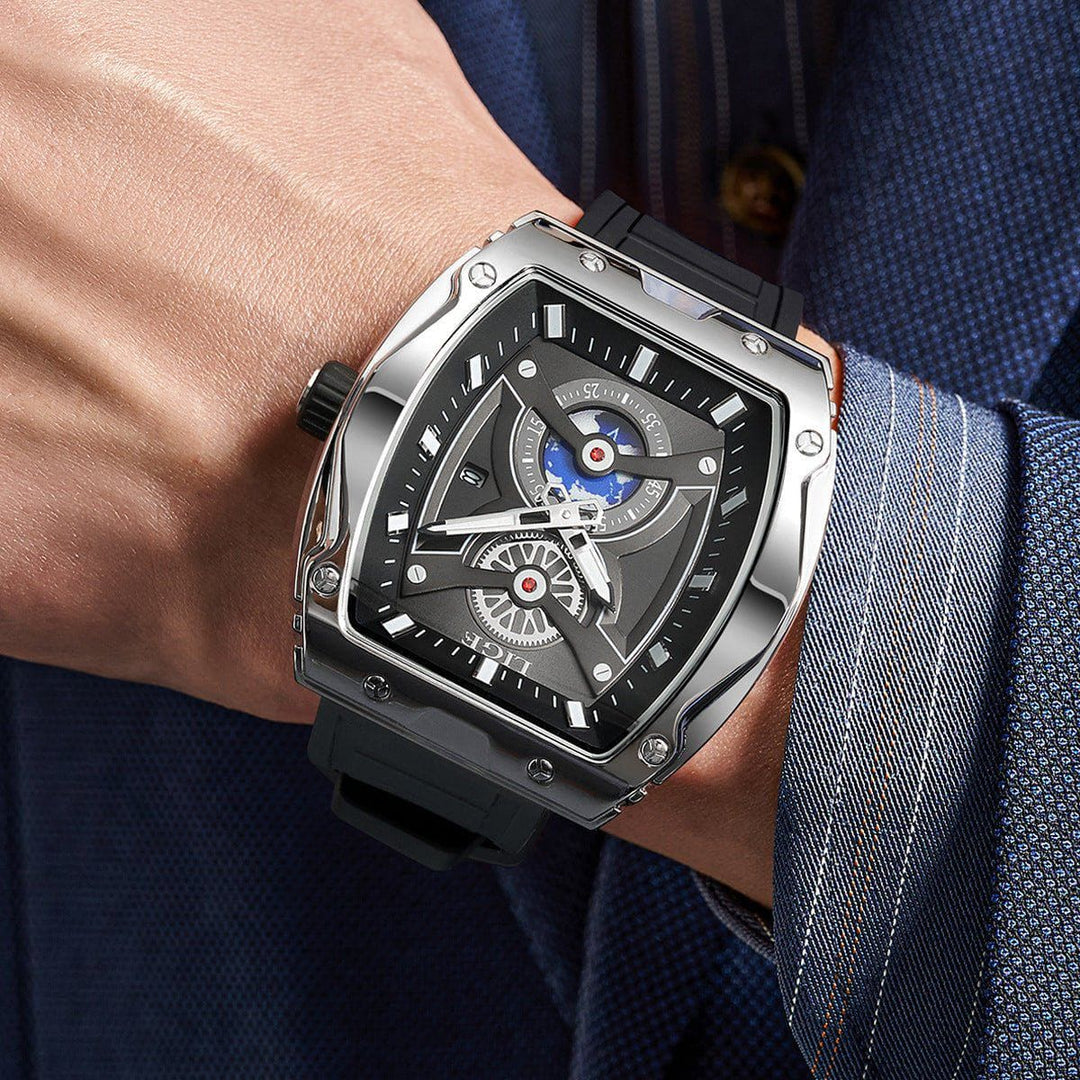 Men's Luxury Tonneau Watch – Luminous, Waterproof by LUXE AHMAR – Available at LUXE AHMAR