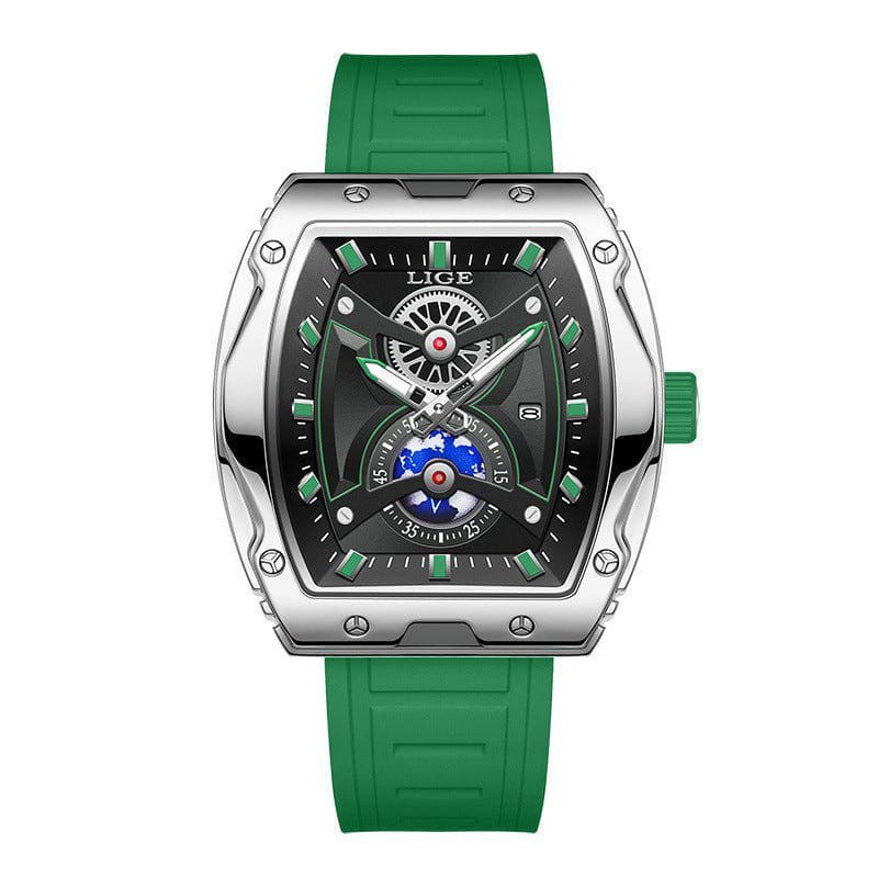 Men's Luxury Tonneau Watch – Luminous, Waterproof by LUXE AHMAR – Available at LUXE AHMAR