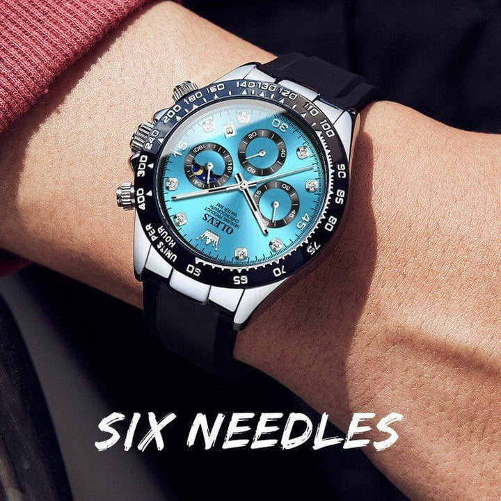 Men’s Multi - Function Sports Quartz Watch – Timing Features & Durable Stainless Steel Build by LUXE AHMAR – Available at LUXE AHMAR