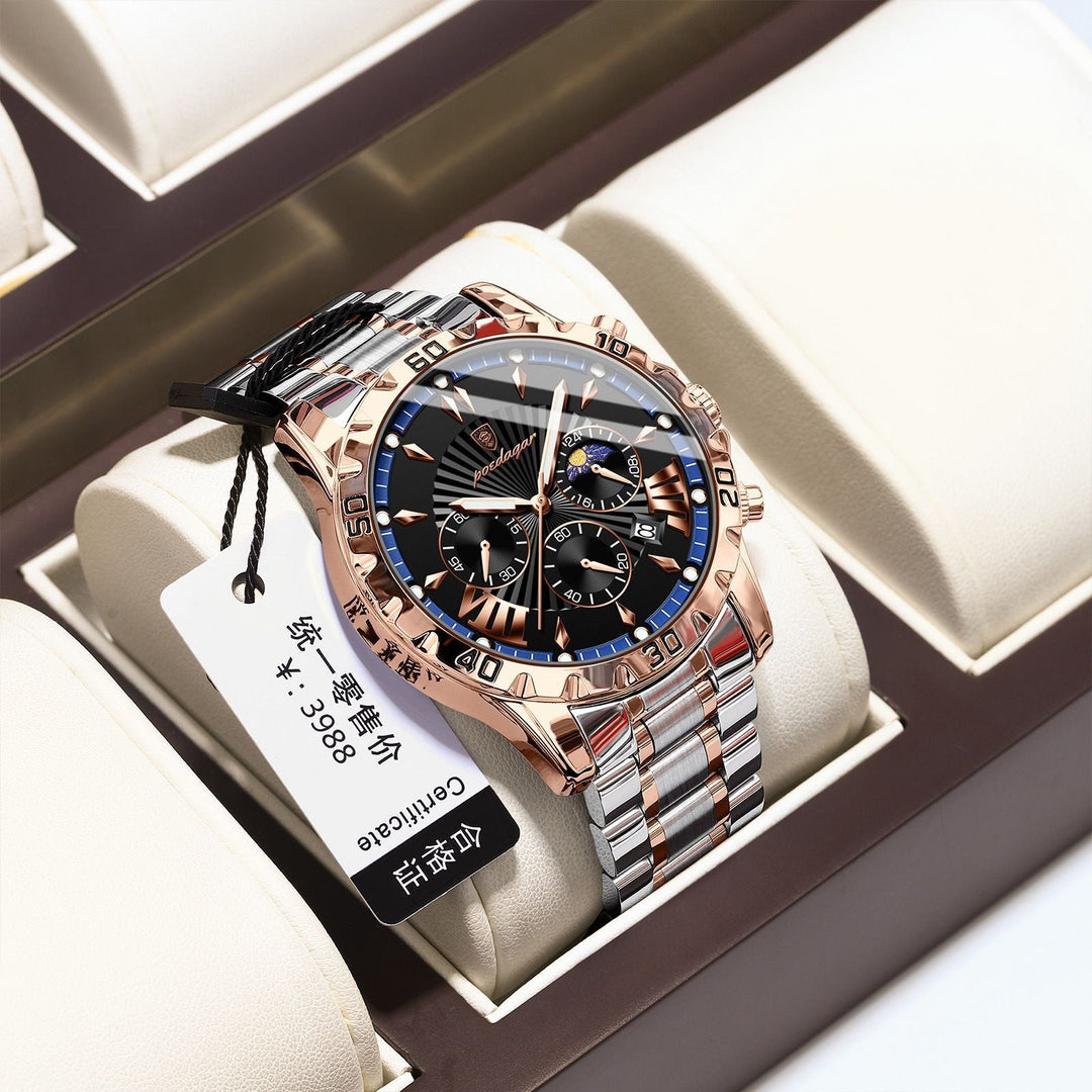 Men's Multifunctional Luminous Quartz Watch by LUXE AHMAR – Available at LUXE AHMAR