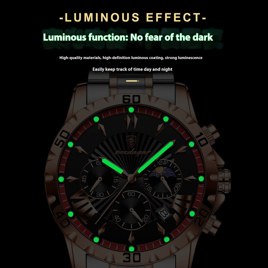 Men's Multifunctional Luminous Quartz Watch by LUXE AHMAR – Available at LUXE AHMAR