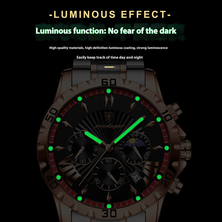Men's Multifunctional Luminous Quartz Watch by LUXE AHMAR – Available at LUXE AHMAR