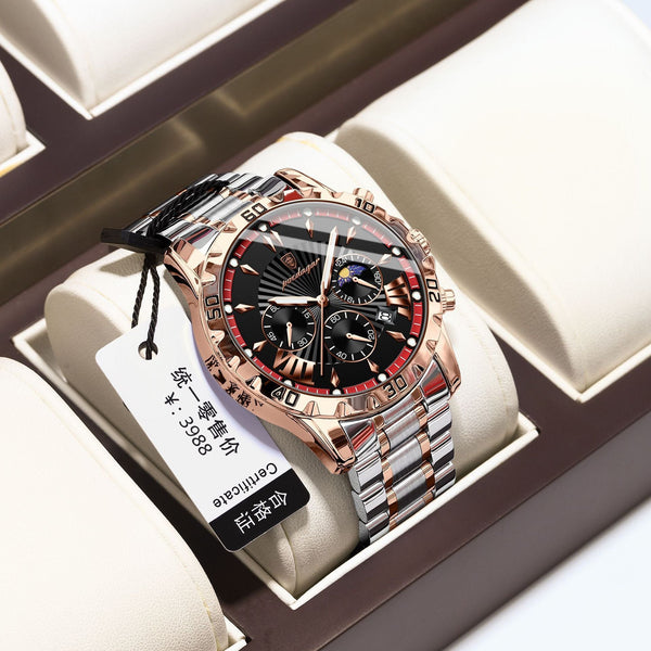 Men's Multifunctional Luminous Quartz Watch by LUXE AHMAR – Available at LUXE AHMAR