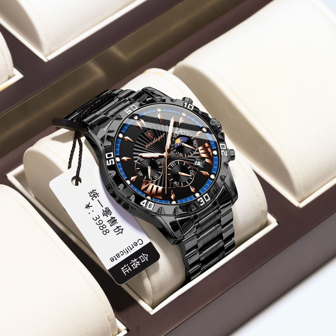 Men's Multifunctional Luminous Quartz Watch by LUXE AHMAR – Available at LUXE AHMAR