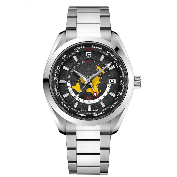 Men's Multifunctional Mechanical GMT Dual Time Zone Luminous Watrproof Watch by LUXE AHMAR – Available at LUXE AHMAR