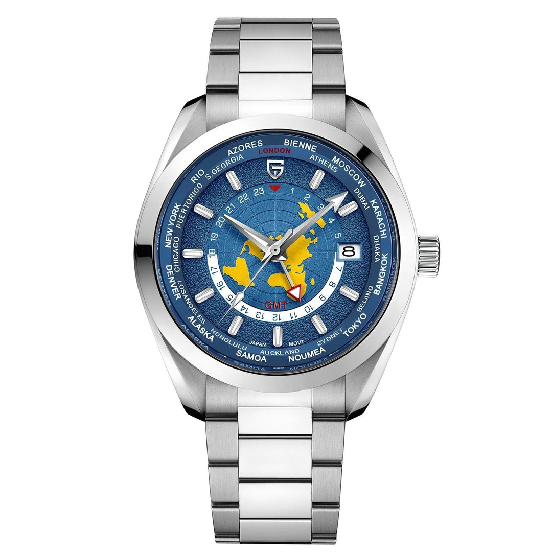 Men's Multifunctional Mechanical GMT Dual Time Zone Luminous Watrproof Watch by LUXE AHMAR – Available at LUXE AHMAR