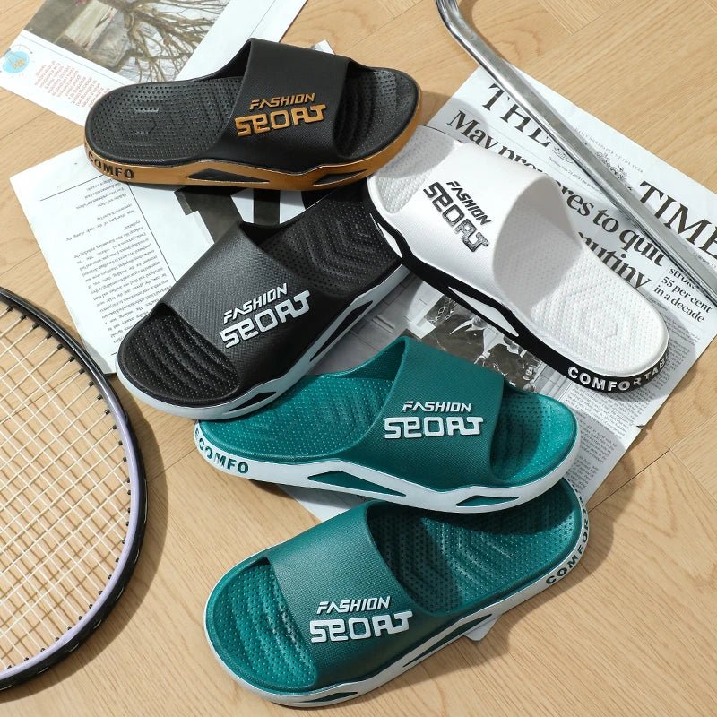 Men's Non - Skid Summer Slippers – Trendy Indoor & Outdoor Bathroom Sandals by Luxe Ahmar – Available at LUXE AHMAR