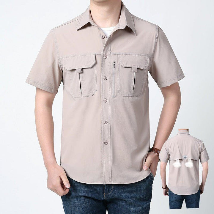Men’s Outdoor Quick - Dry Short Sleeve Shirt – Breathable Loose Fit Summer Top by LUXE AHMAR – Available at LUXE AHMAR