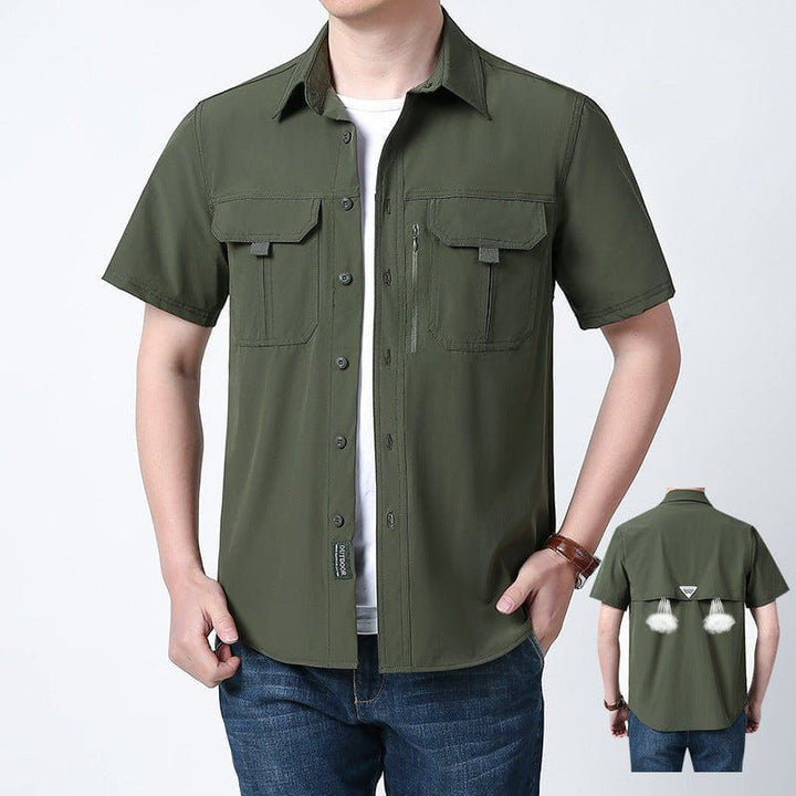 Men’s Outdoor Quick - Dry Short Sleeve Shirt – Breathable Loose Fit Summer Top by LUXE AHMAR – Available at LUXE AHMAR
