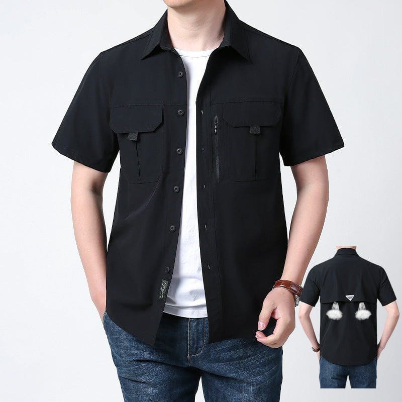 Men’s Outdoor Quick - Dry Short Sleeve Shirt – Breathable Loose Fit Summer Top by LUXE AHMAR – Available at LUXE AHMAR