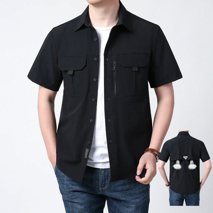 Men’s Outdoor Quick - Dry Short Sleeve Shirt – Breathable Loose Fit Summer Top by LUXE AHMAR – Available at LUXE AHMAR