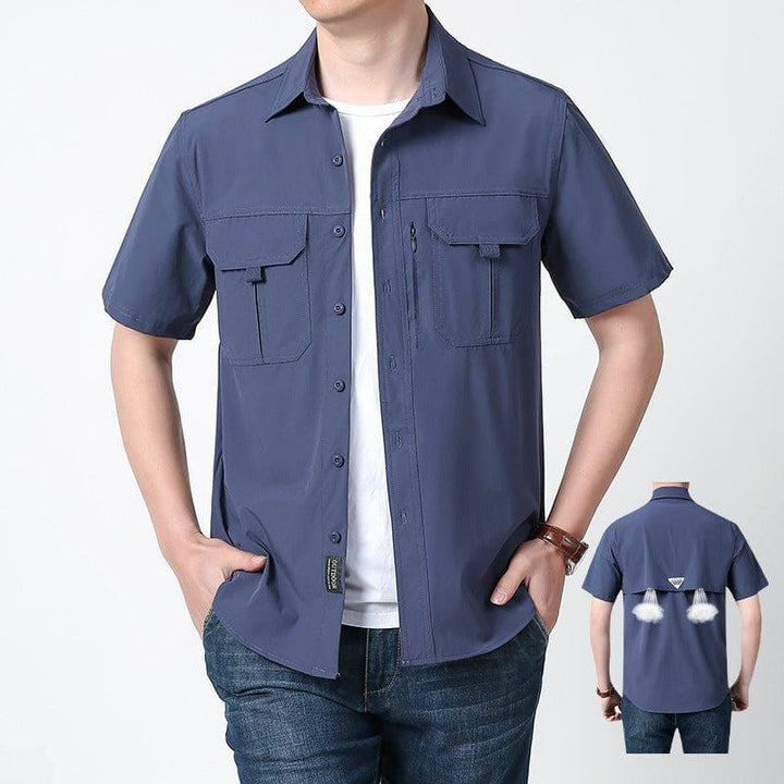 Men’s Outdoor Quick - Dry Short Sleeve Shirt – Breathable Loose Fit Summer Top by LUXE AHMAR – Available at LUXE AHMAR