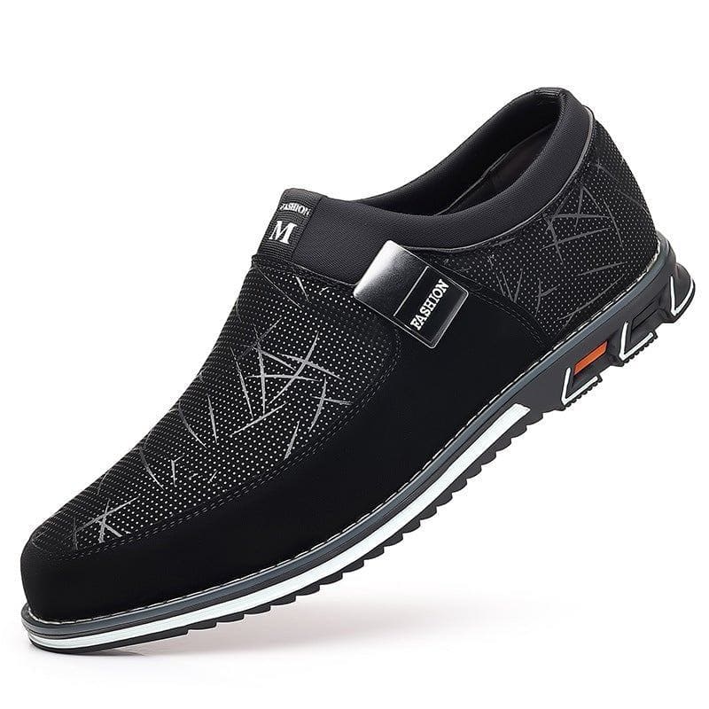 Men’s Plus Size Slip - On Leather Shoes – Color Printed PU Cow Split Loafers with Horseshoe Heel by LUXE AHMAR – Available at LUXE AHMAR