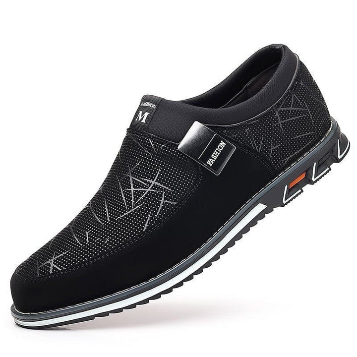 Men’s Plus Size Slip - On Leather Shoes – Color Printed PU Cow Split Loafers with Horseshoe Heel by LUXE AHMAR – Available at LUXE AHMAR