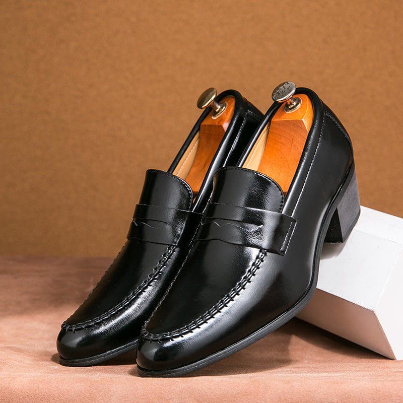 Men's Pointed Toe Hollow - Out Leather Shoes – All - Match Youth Casual Cowhide Loafers by LUXE AHMAR – Available at LUXE AHMAR