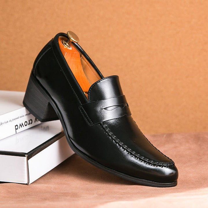 Men's Pointed Toe Hollow - Out Leather Shoes – All - Match Youth Casual Cowhide Loafers by LUXE AHMAR – Available at LUXE AHMAR