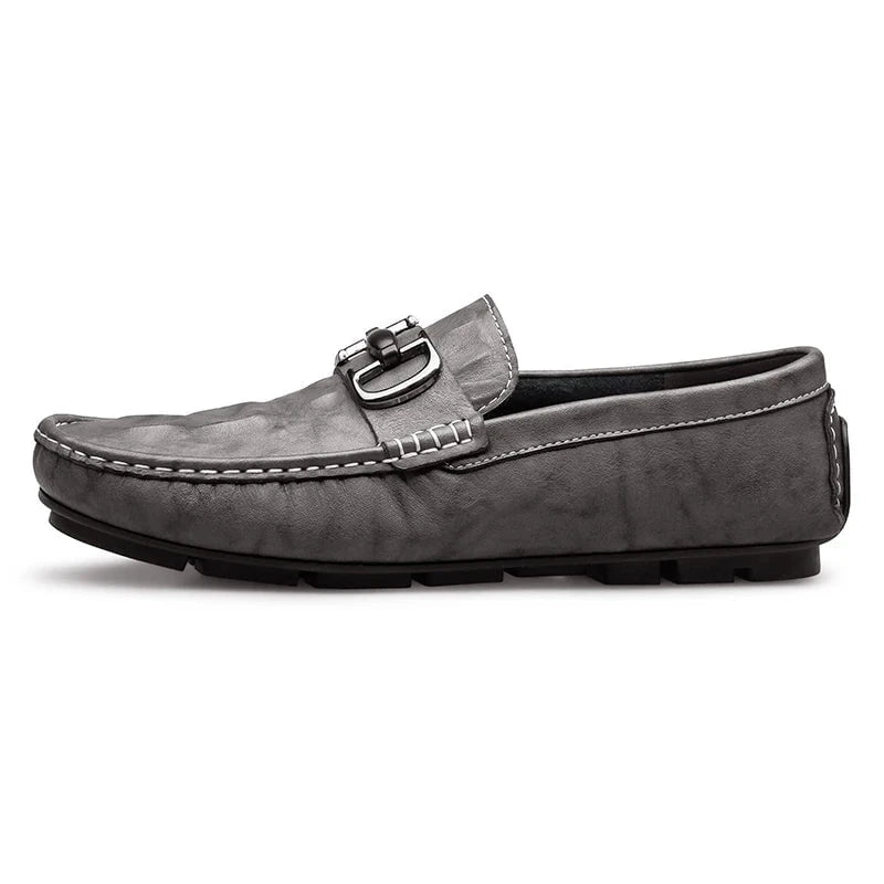 Men's Premium Split Leather Loafers - Formal and Casual Slip - On Dress Shoes - Black Pointed Toe Office and Wedding Wear by Luxe Ahmar – Available at LUXE AHMAR