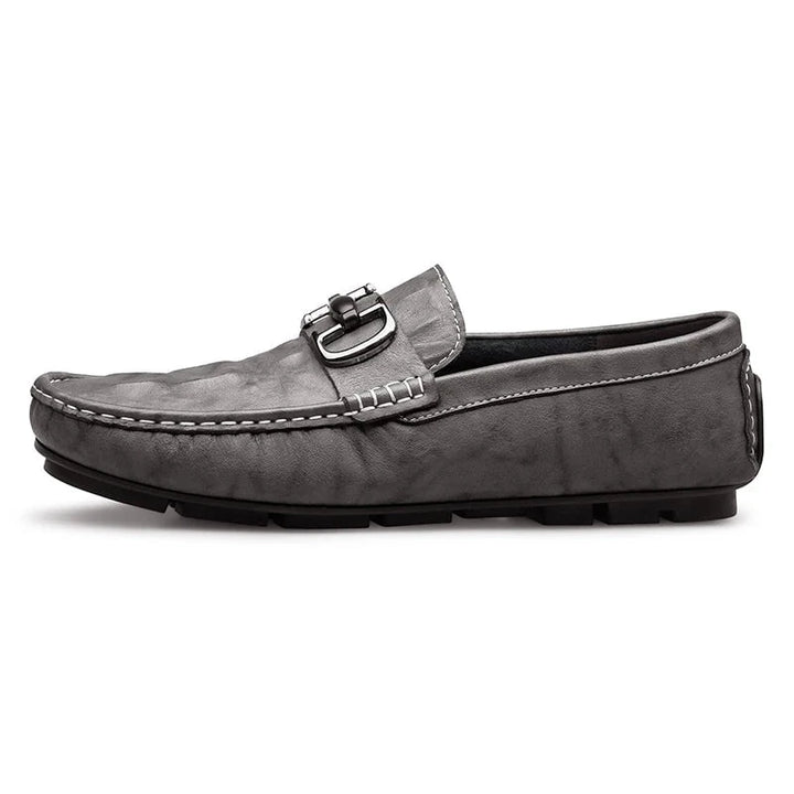 Men's Premium Split Leather Loafers - Formal and Casual Slip - On Dress Shoes - Black Pointed Toe Office and Wedding Wear by Luxe Ahmar – Available at LUXE AHMAR
